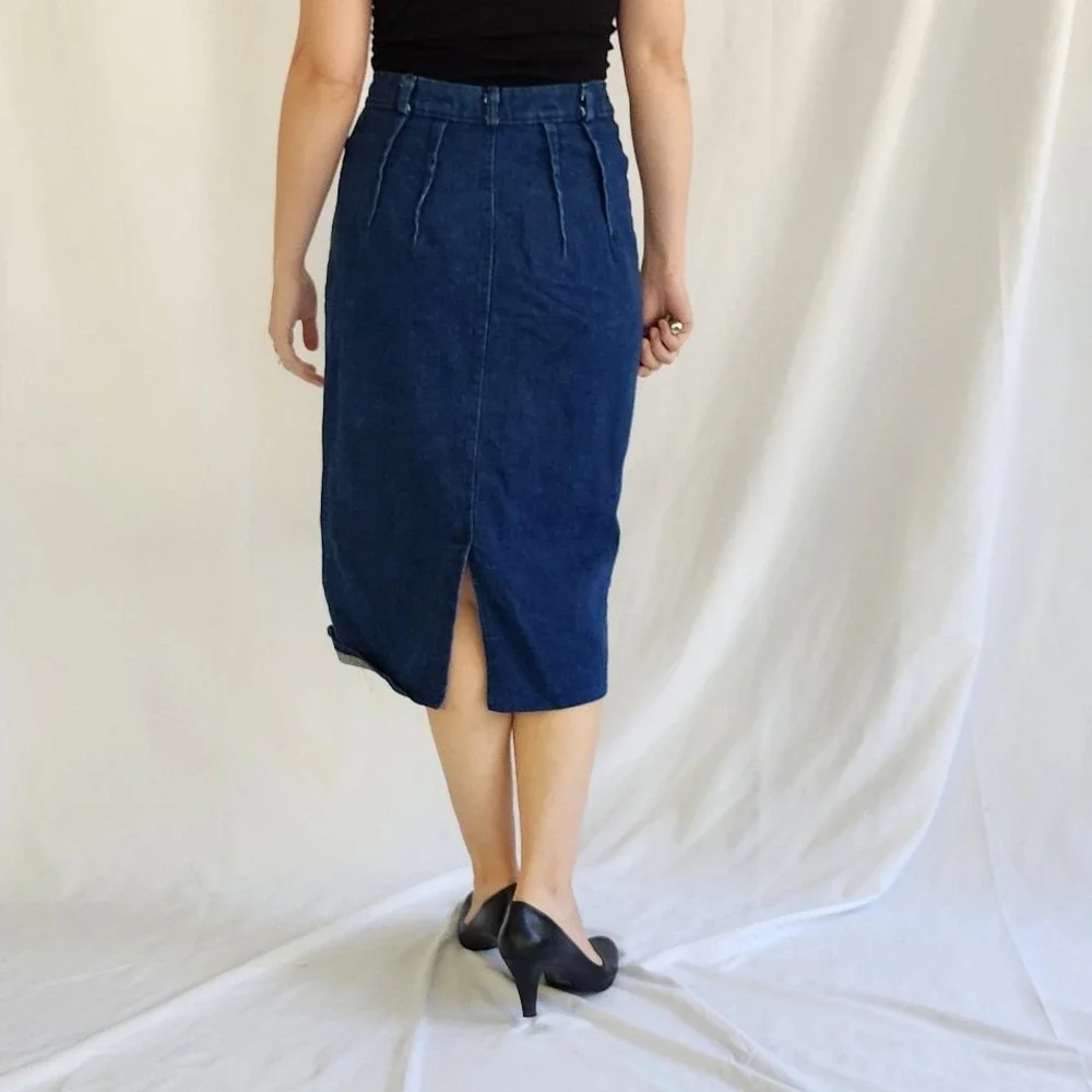 90s Denim Pencil Skirt‎
